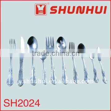 Stainless steel silver plated cutlery set