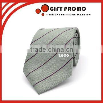 Custom Embroidery Logo Pinstriped Neck Tie