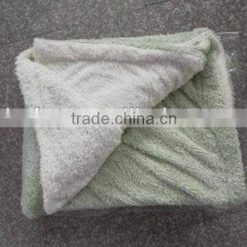 100%polyester Knit Solid Reversiblel Blanket photo-3