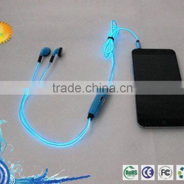 New style visible flashing glowing LED light wired 3.5mm stereo hands free headphone headset earbud earplug with MIC                        
                                                Quality Choice