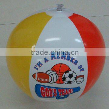 custom multi-color pvc beach ball for sport team