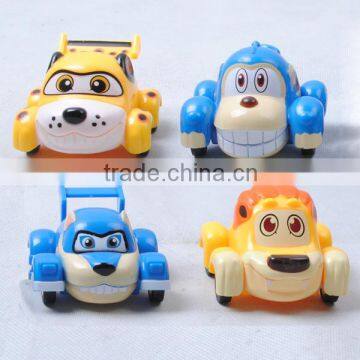 Cartoon plastic mini pull back car for kids