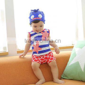 koya adorable boy stripe summer kids swimming suit lovely spadger swimming set