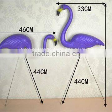 Plastic Purple Flamingo Garden Yard and Lawn Art Ornament Wedding Ceremony Decoration Animal Bird Figurine photo-5