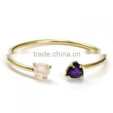 The Gopali Jewellers Moonstone And Amethyst Gemstone Bangle Cuff Wholesale Jewelry