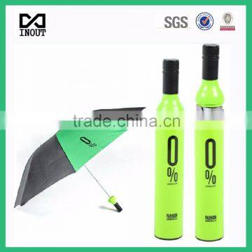 fashion design folding advertising wine bottle umbrella