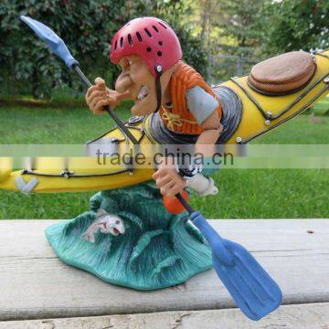 Kayak River Rafting Collectible 12 Inch Poly-resin Figurine by Warren Stratford photo-3