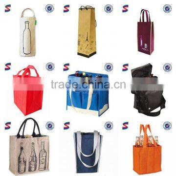 Promotional Paper Wine Bag Portable Pvc Wine Bag