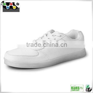 Fast Delivery Comfortable Wearing Men White Black Men Size Led Luminous Lace-up Casual Shoes JK-001 photo-3