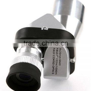 Super Mini Pocket Telescope 8X20 Silver Metal Monocular