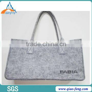 Custom grey felt tote bag handmade felt shopping bags