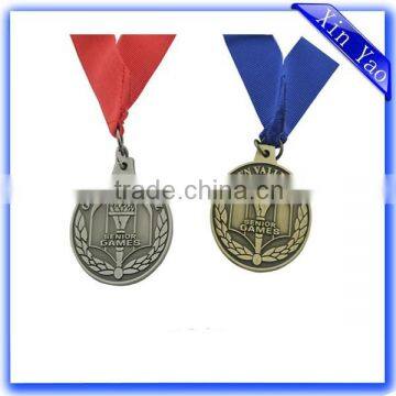 China Factory Directly Sale Custom made zinc alloy antique brass medal