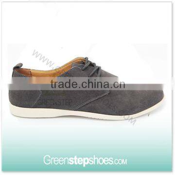 2015 Fashion Lace Up Gray Cow Suede Leather Shoes Men,Men Shoes