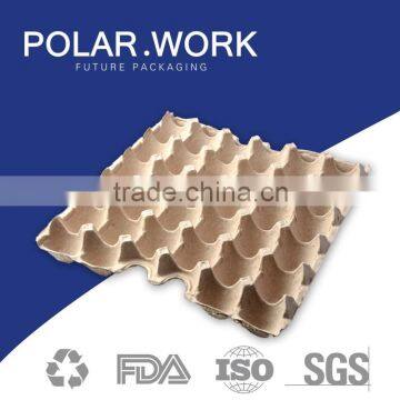 Disposable recycled moulded pulp egg tray