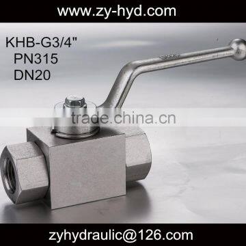 hydraulic oil High pressure KHB 2 Way 3/4" BSP Ball Valve 5000 psi