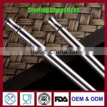 FDA Top quality silver plated sterling chopsticks wholesale flatware with exchangeable head for hotel household gift dealer OEM