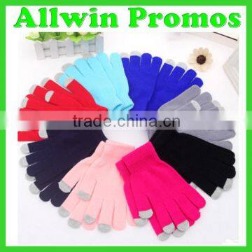 Promotional Smart Cashmere 3 Finger Touch Gloves