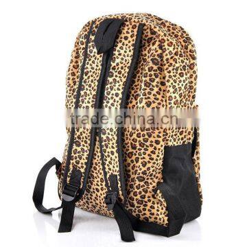 Fashion New Free Shipping European and American Style Women Backpacks Lovely Beard Vintage Leopard Bag PU Leather Backpack