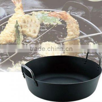 Japanese Dish Cooking Tools Iron Deep Fryer Pan For Pro And Home