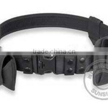 Tactical nylon belt,army duty belt,police belt with pouches with nylon thread