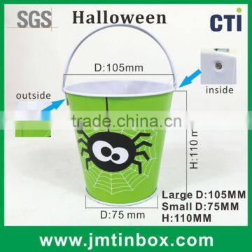 Halloween Metal Mini gift Bucket with metal handle