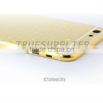 For iphone 6 gold mid frame, 24kt gold cover housing