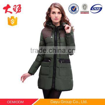 Military winter down coat green parka jacket winter quilted bomber jacket women