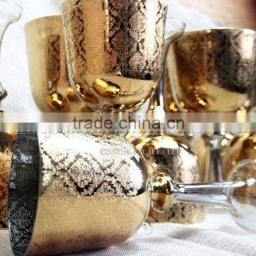 one set 7pcs or 12pcs pure gold quartz crystal singing Grail bowl with handle or stand