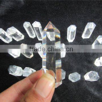 2015 factory direct natural rock clear quartz crystal prism wand,clear crystal point