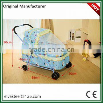 China manufacturer NEW design kids iron swing folding portable baby cradle bed with the best after-sale