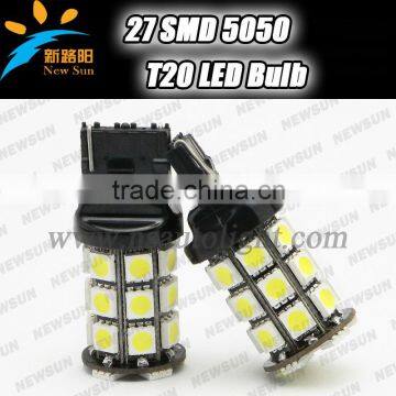 T20 7440 27 SMD 5050 LED Bulb Car Turn signal Brake Stop Light White Blue Red Yellow 12V Reverse Backup Light Vehicle Rear Lamp