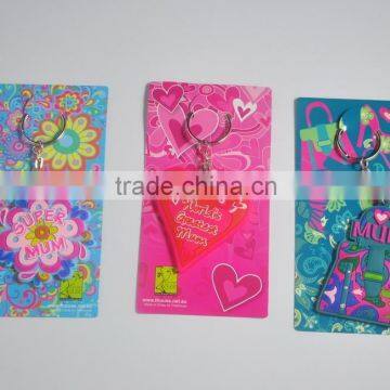 OEM Design Soft Pvc Key Chain With Card Paper Packing, Custom Made 3d Rubber Pvc Key Chain photo-3