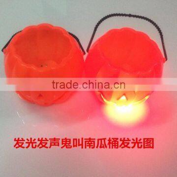 Human Skeleton Bone Axe The Sickle Fork Light & Sound Pumpkin Lantern Pumpkin Bucket Pumpkin Witch Barrel for Halloween photo-5