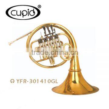 High quality yellow brass gold lacquer French horn