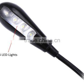 8 LEDs 4.5V 1.2W Rechargeable Flexible LED Lamp Eye Care Clip Light for Music Stand Book Reading photo-3