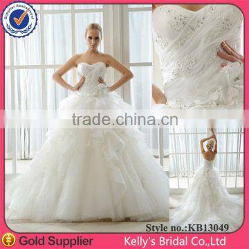 New Model Backless Long Sleeve Lace Wedding Dresses 2014 photo-6