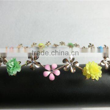 Baroque flower metal headband vintage gold metal leaves Pearl hair band wedding bridal crown hair accessories girls FHHGC8001-1