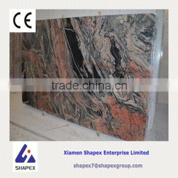 Chennai red granite stairs design