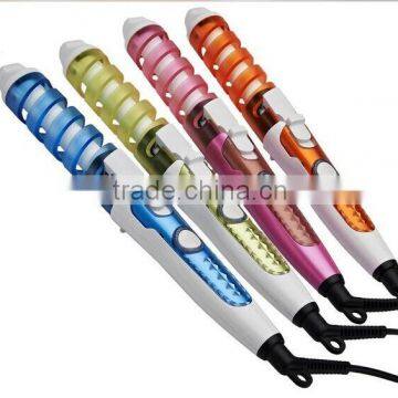 New hair curler colorful spiral hair curling tong