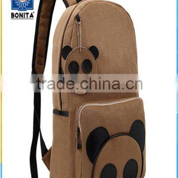 chinese style Fashion panda Wholesale custom canvas Backpack