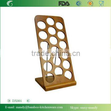 Collapsible Bamboo Kitchen Rack for Spice Bottles , Simple Design Spice Rack