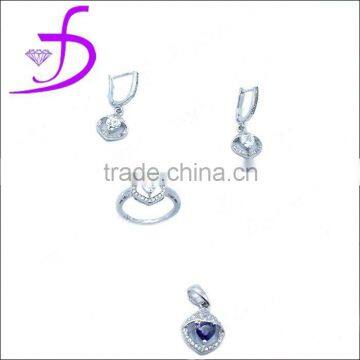 925 silver wedding jewelry set wholesale factory price OEM welcome