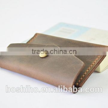 Boshiho Classic Design Vintage Cowhide Leather Card Holder