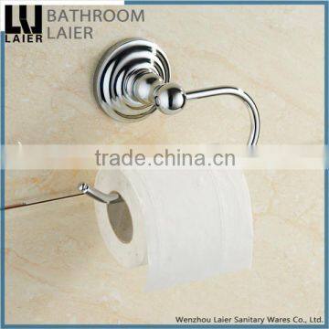 Sleek Bathroom Fittings Zinc Alloy Chrome Finishing Bathroom Sanitary Items Wall Mounted Toilet Paper Holder