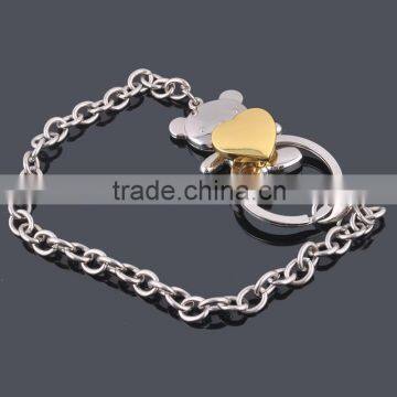 metal bear keychain,unique design bear keychains metal