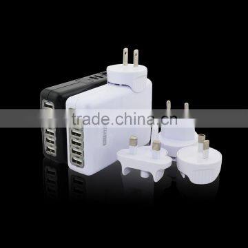 Double 6 USB 4000MA UK EU US AU Universal Multi Plug Adapter photo-2