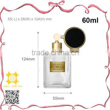 New Product Golden screw cap black lace bulb lovely perfume atomizer