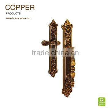 Top sale european design double sided door handle LC228 SF for luxury hotel gate