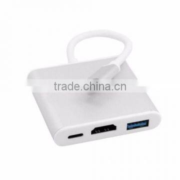 For New Macbook 12'' Aluminium 3 In 1 USB Type-c To HDMI Adapter