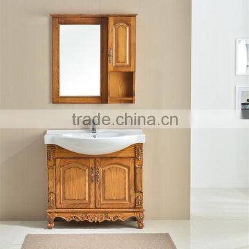 1068 Hotel classic wooden bathroom vanity unit